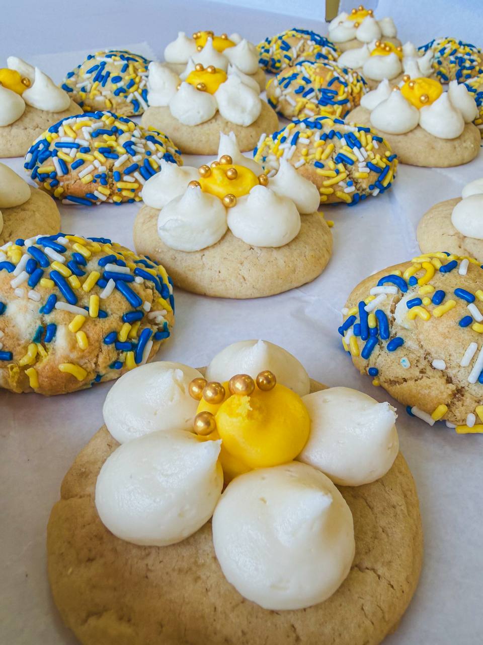 Custom decorated cookies with corporate colors